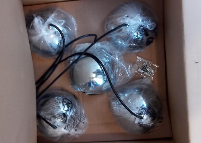 Grajewo ogłoszenia: Sprzedam zestaw nowych lamp wiszących w kształcie lustrzanych kul...